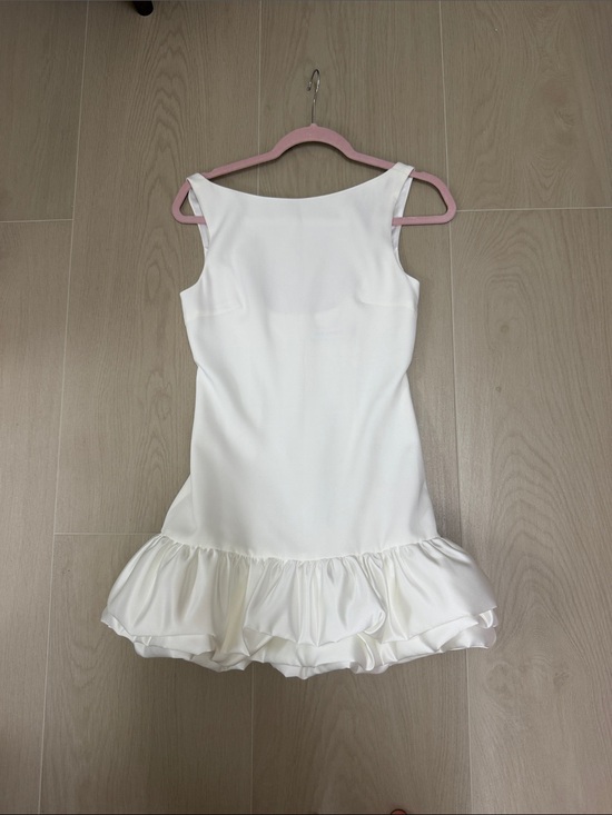 DOT Studio Dresses & Skirts - White Ruffle-Hem Mini Dress